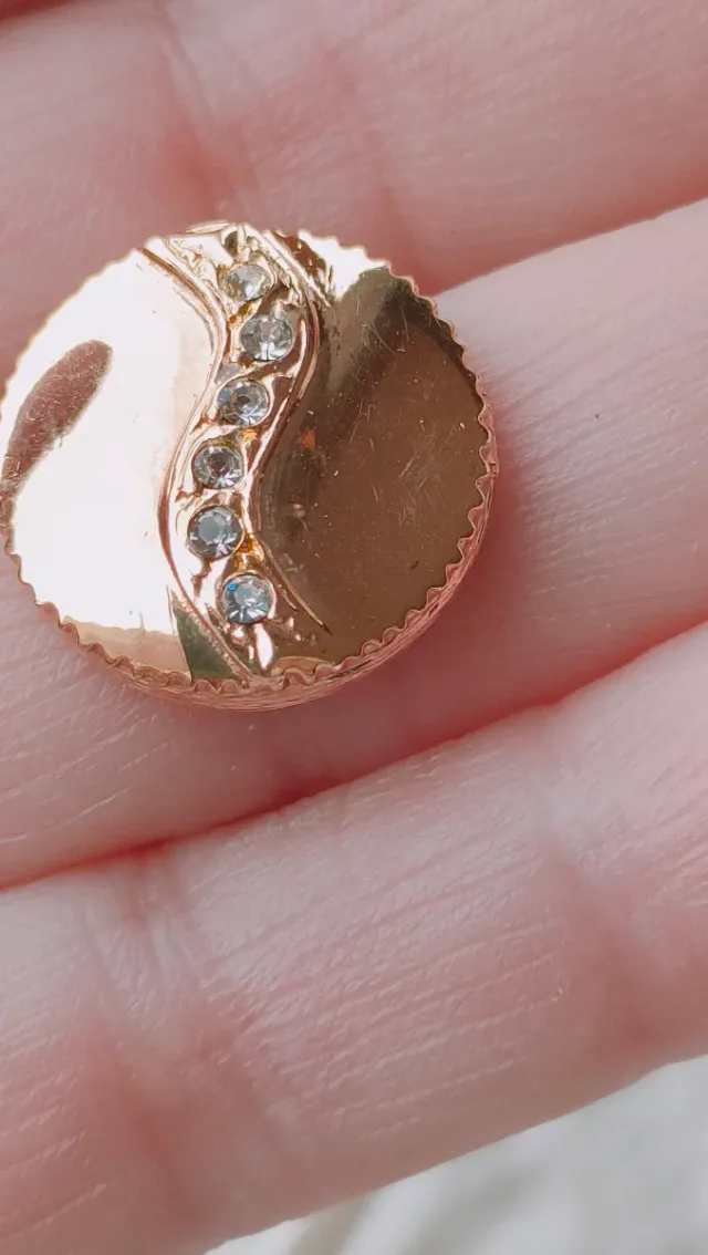 Conjunto Dress clip y tapabotones vintage