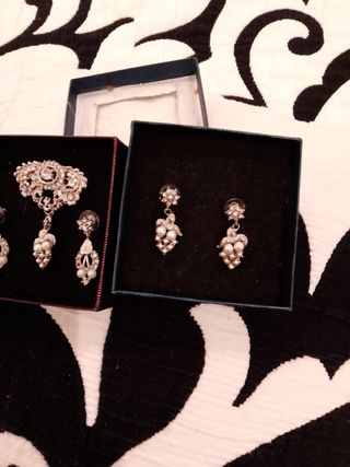 Aderezo Fallera Infantil Plata y Perlas