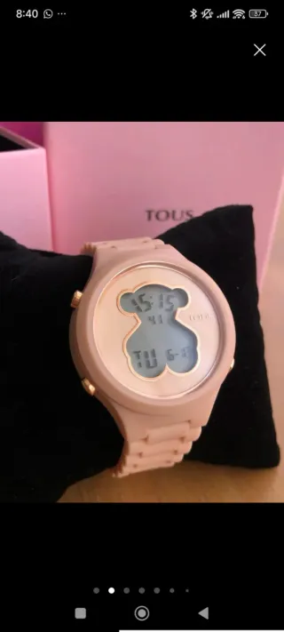 Reloj Tous Silicona Rosa y Dorado