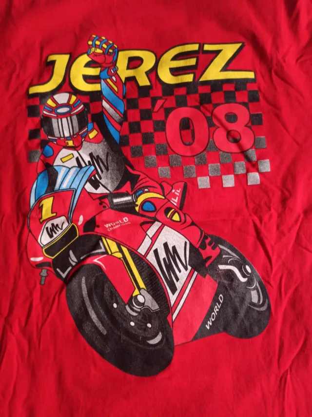 Camiseta Jerez 2008 Talla XL Roja campeonato