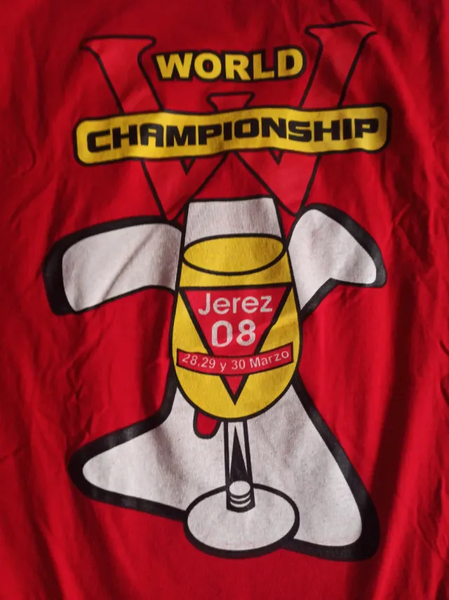 Camiseta Jerez 2008 Talla XL Roja campeonato