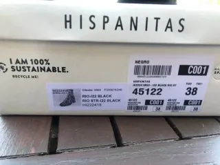 Botines Hispanitas Negros Charol Cremallera