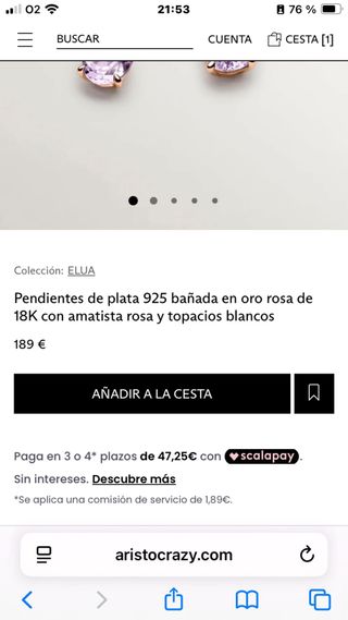 Pendientes Aristocrazy Oro y Rosa