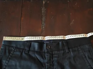 Pantaloni classici uomo neri,  foto con misure