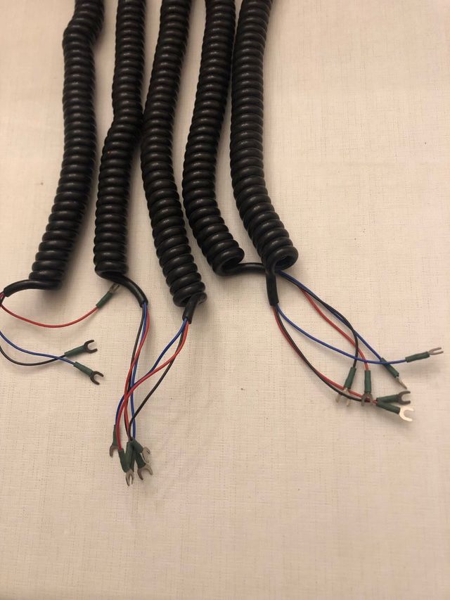 Cable rizado negro  para teléfono baquelita
