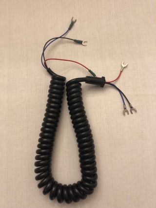 Cable rizado negro  para teléfono baquelita