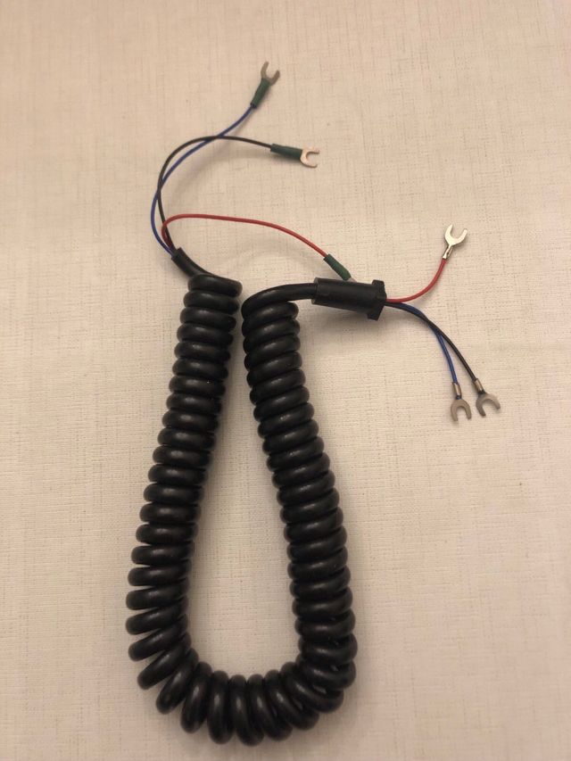 Cable rizado negro  para teléfono baquelita