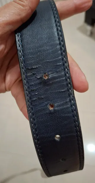 Cintura Sperry Uomo Fibbia Argento Blu