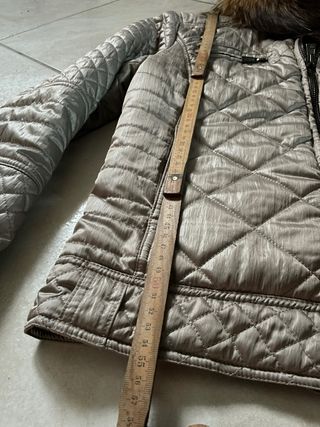 Giubbotto donna grigio con pelliccia