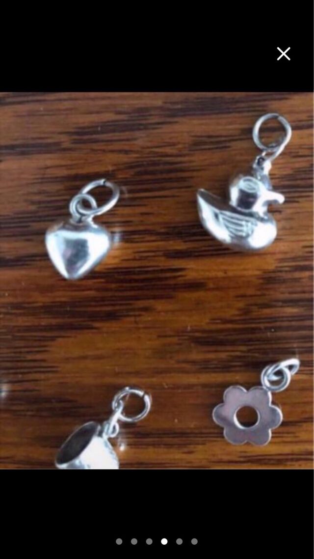 Pingente de pato em prata