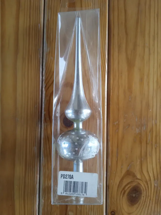 Puntale Albero Natale Vintage Argento