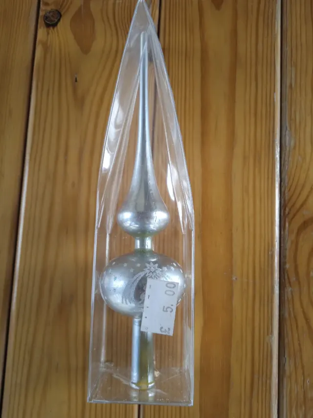 Puntale Albero Natale Vintage Argento