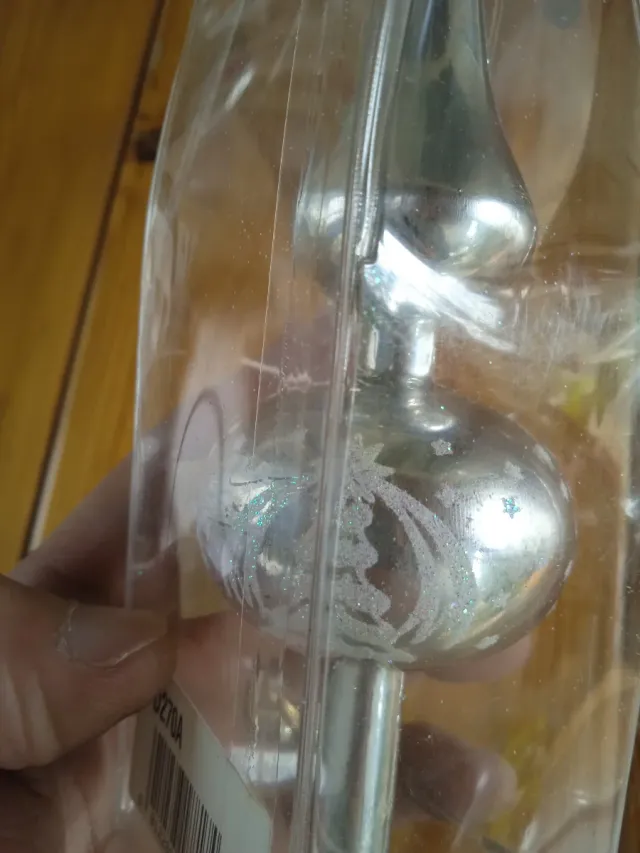 Puntale Albero Natale Vintage Argento