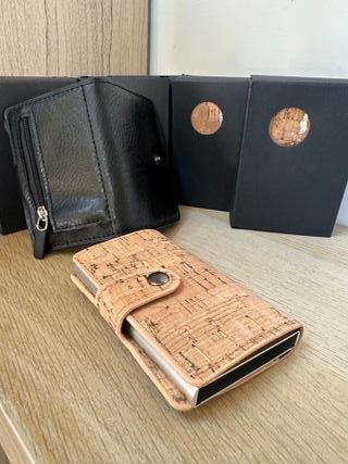 Portafoglio Sughero & Similpelle Nero