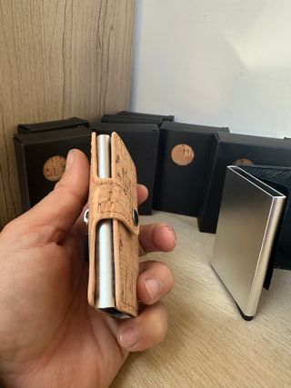 Portafoglio Sughero & Similpelle Nero