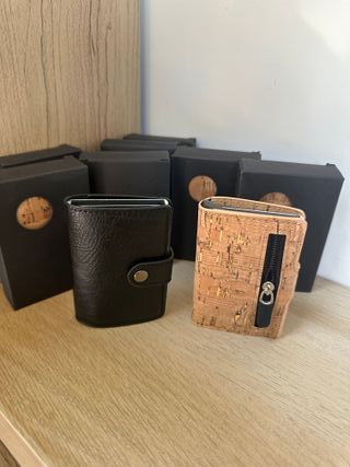 Portafoglio Sughero & Similpelle Nero