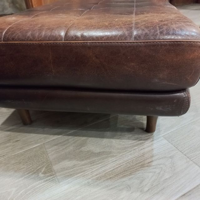 Cheslong de piel auténtica