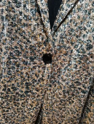 Americana Lentejuelas Doradas Talla L