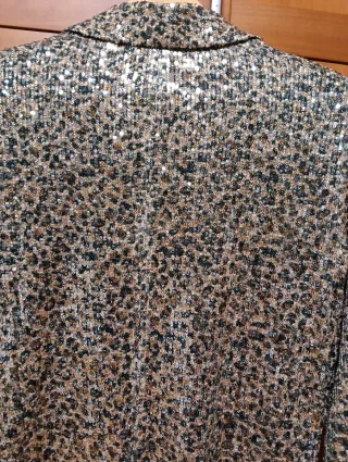 Americana Lentejuelas Doradas Talla L