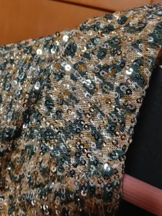 Americana Lentejuelas Doradas Talla L