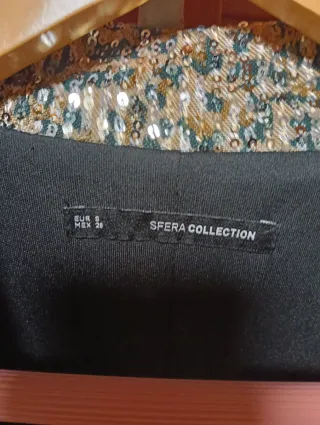 Americana Lentejuelas Doradas Talla L