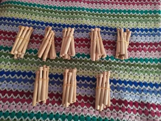 80 Palillos de bolillos de madera