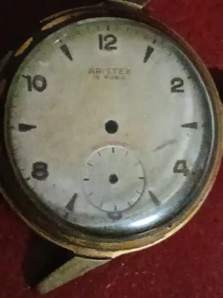 ARISTEX reloj pulsera antiguo cuerda 15 RUBIES