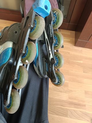 Patines 34-37+mochila+proteccion