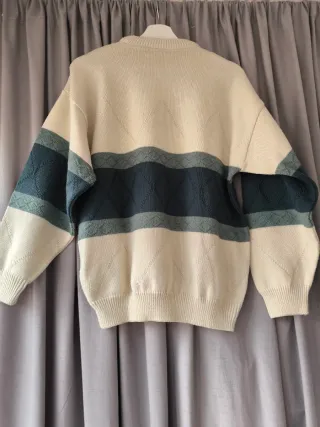 Jersey hombre rayas verdes y blanco