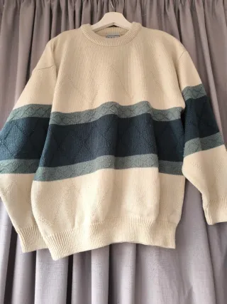 Jersey hombre rayas verdes y blanco