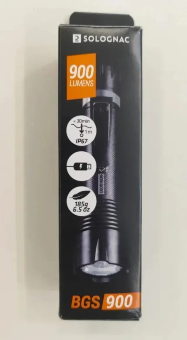Linterna Solognac BGS 900 Lúmenes USB NUEVA