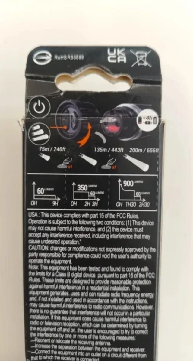 Linterna Solognac BGS 900 Lúmenes USB NUEVA