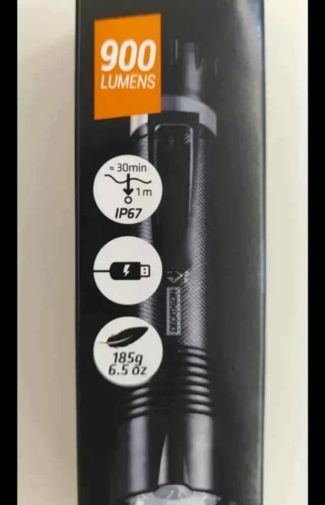 Linterna Solognac BGS 900 Lúmenes USB NUEVA