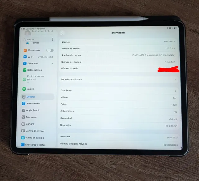 iPad Pro 3ª Gen 12.9 Plata