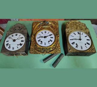 Lotto di 3 quadranti Antico orologio Morbier 1800'