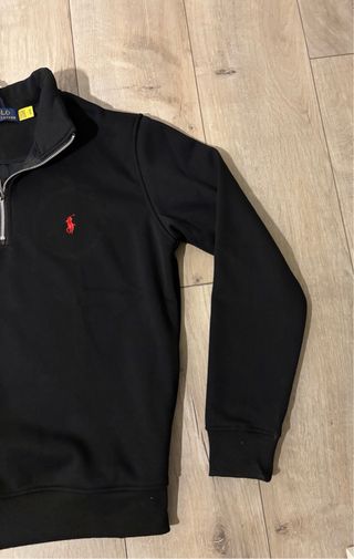 Polo Ralph Lauren Jersey Negro Media Cremallera