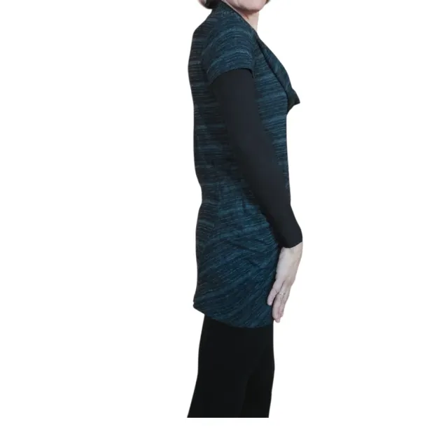 Maglione grigio e nero combinato