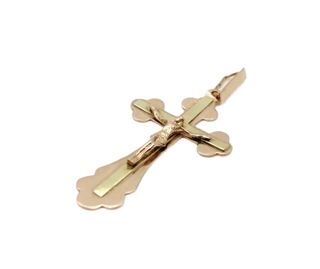 Cruz de Oro Bicolor 14 Kt. 2.2 gr. de segunda mano