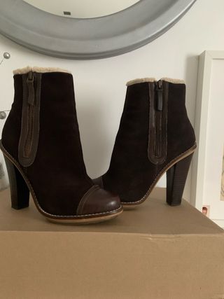 Botines Mango Marrones Talla 38