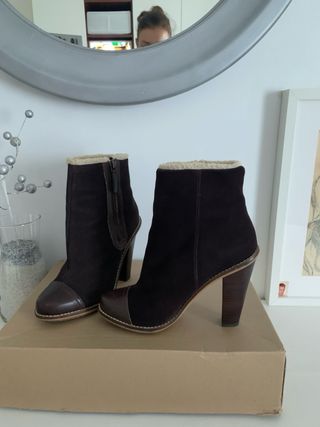 Botines Mango Marrones Talla 38