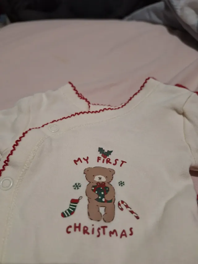 Tutina e body neonato Natale orsetto