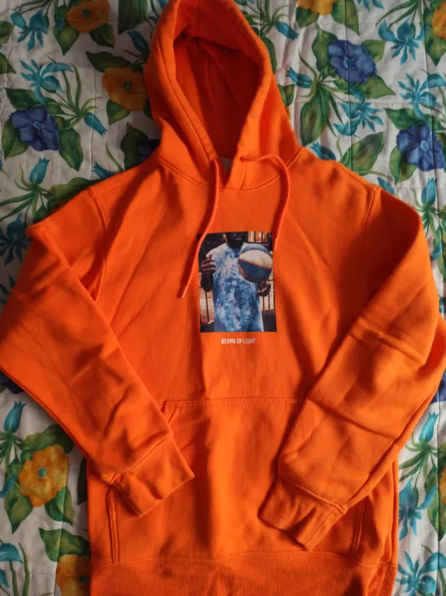 Sudadera H&M Naranja con Capucha Talla XS -M