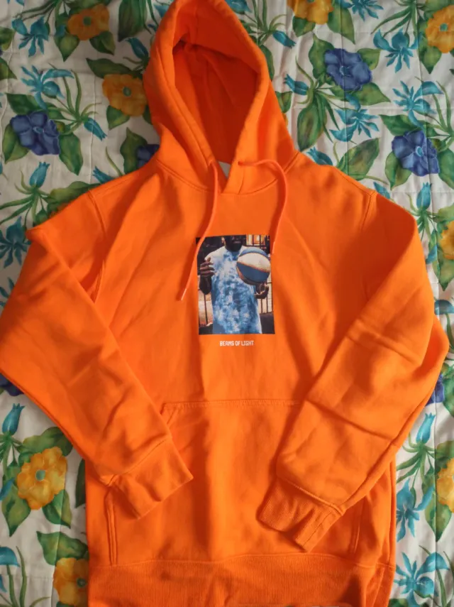 Sudadera H&M Naranja con Capucha Talla XS -M