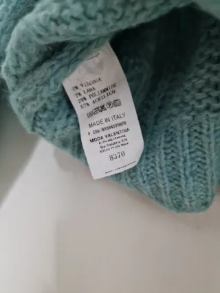 Jersey de lana verde azulado