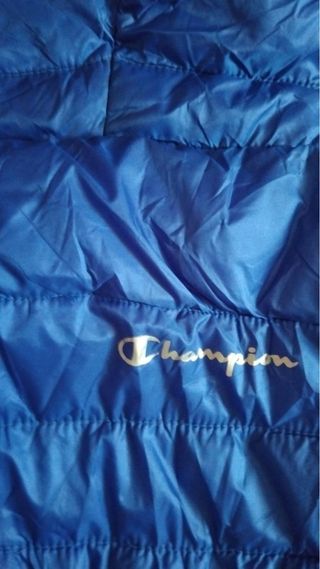 Gilet ragazzo Champion blu con cappuccio