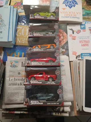 Fast & Furious Die-Cast scala 1:32 set 6 auto