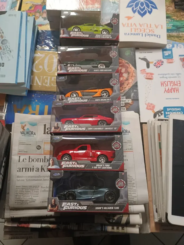 Fast & Furious Die-Cast scala 1:32 set 6 auto