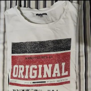 T-shirt In Extenso XXL Bianca Stampa Original