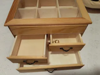 Caja de madera para joyas/pendientes