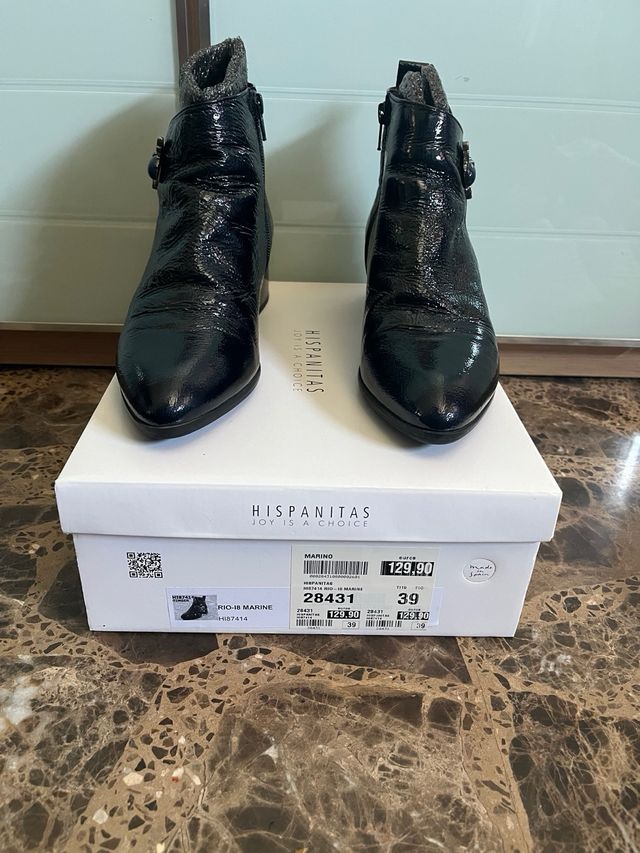 Botín Hispanitas Negro Talla 39